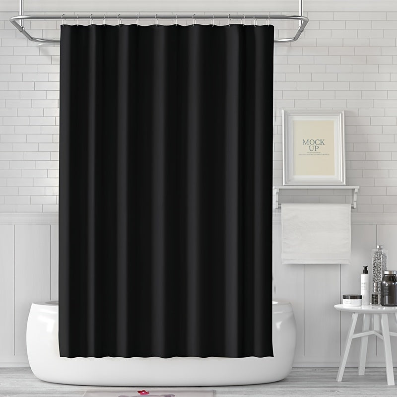 Waterproof Shower Curtain with Magnets and Hooks, Easy to Clean, Suitable for All Seasons