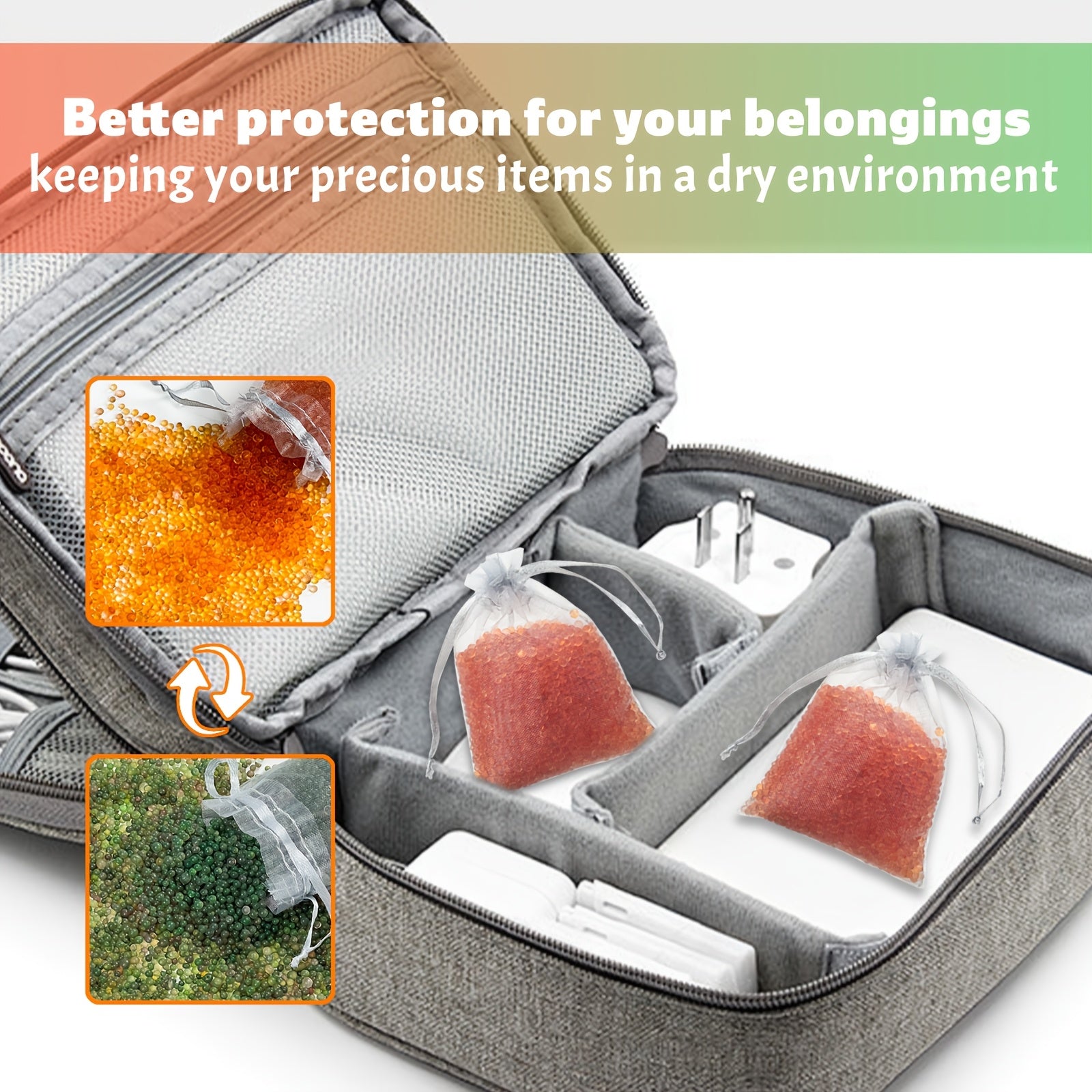 Силикагельевые мешки-осушители 450 г, портативные поглотители влаги для автомобиля и дома