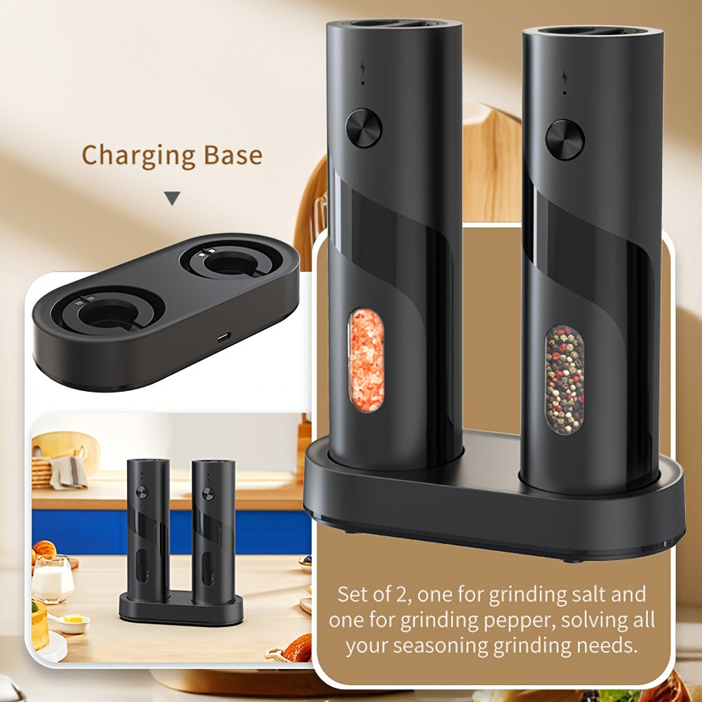 Bir yoki ikki to'plam zamonaviy, kuchli qayta zaryadlanadigan elektr qalampir maydalagichlaridan birini tanlang. Dengiz tuzi va qalampir maydalash uchun ideal, u bepul Type-C zaryadlash kabelini o'z ichiga oladi.