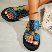 Women’s Bohemian Slip-On Sandals Breathable Mesh Flat Casual Shoes