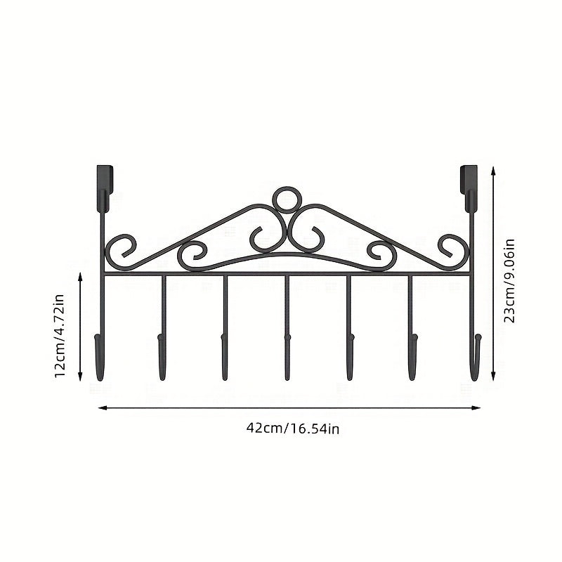 Contemporary Over-the-Door Hooks for Easy Home Organization No-Drill Mount