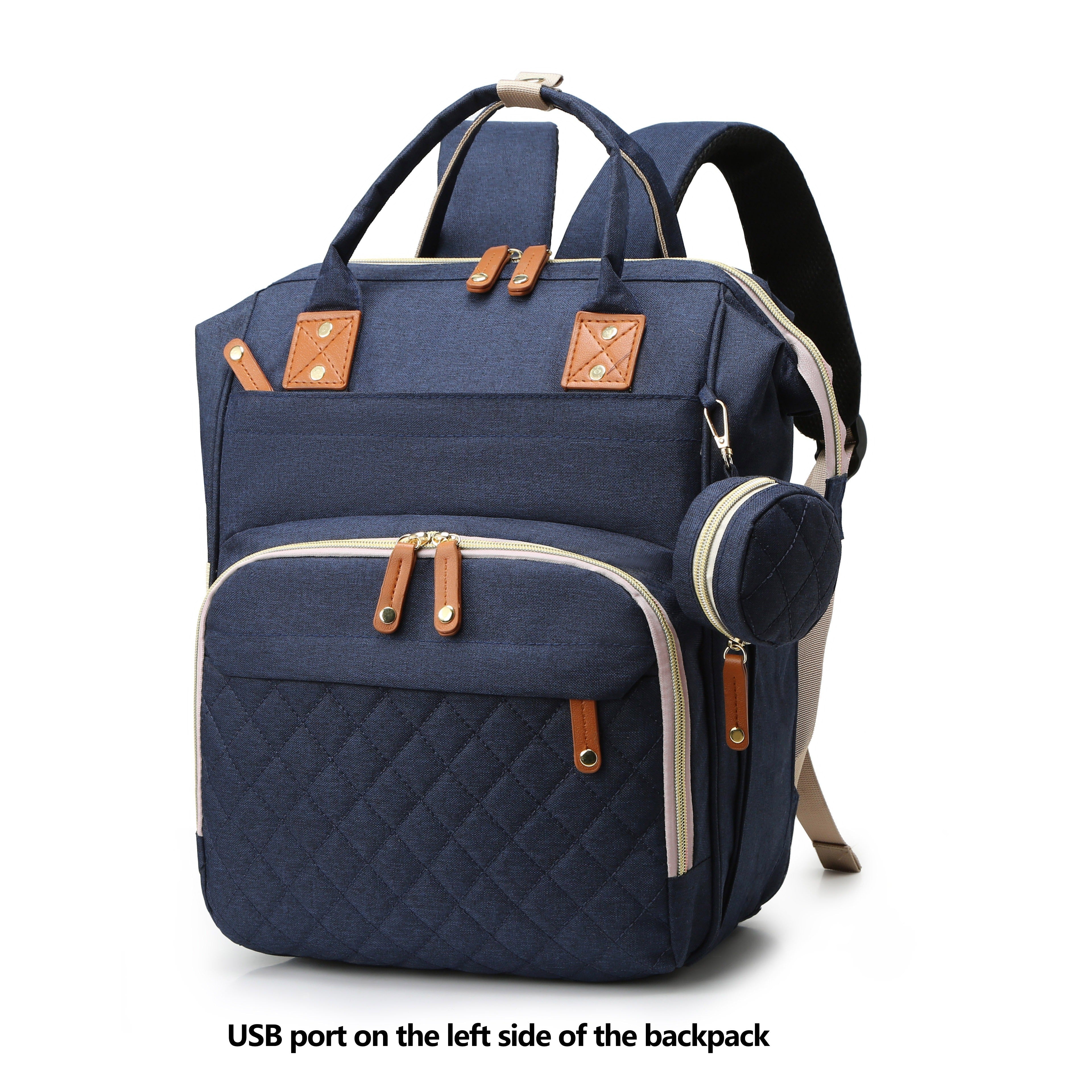 Diaper Bag Backpack Waterproof Baby Travel Bag with Spacious Storage