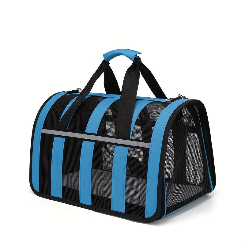 Portable Pet Carrier Bag with Locking Zippers Airline Approved for Dogs and Cats