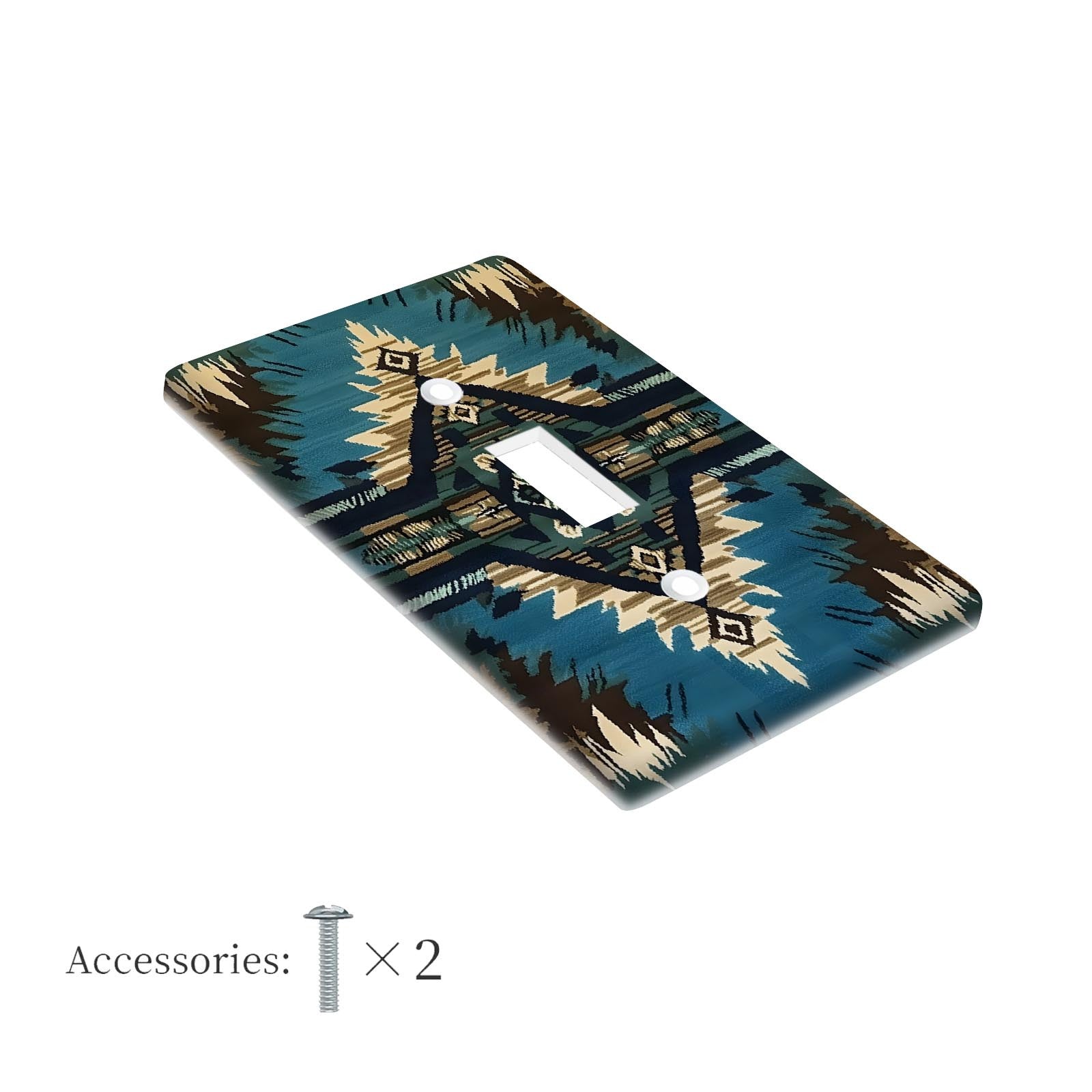 South West Native American Design Light Switch Cover No Power Needed