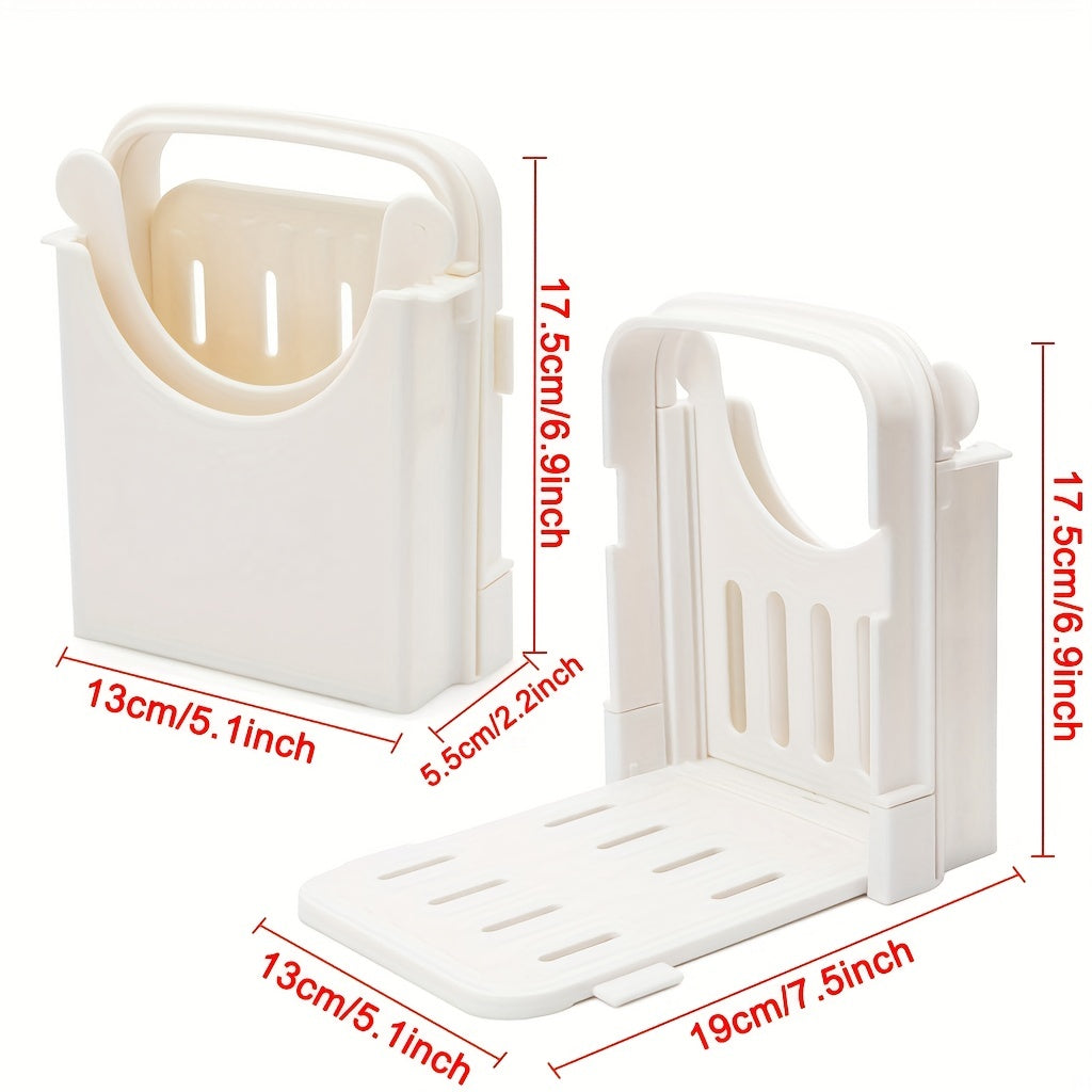 Cortador de pan plegable con 5 grosores ajustables, bolsa para pan, bagel y pan de molde