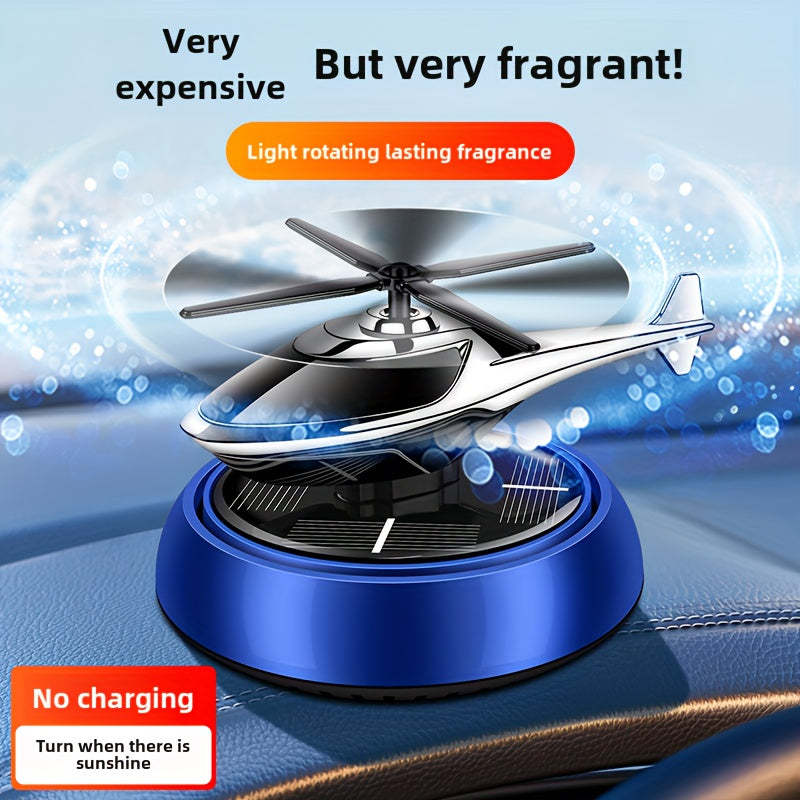 Solar Car Diffuser Air Freshener Aromatherapy Helicopter Decoration Gift