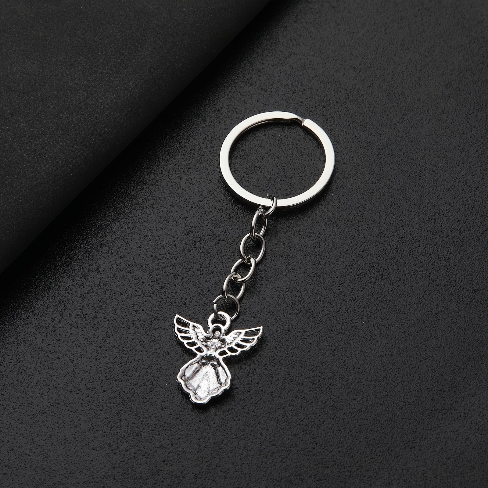 Silver Angel Keychain Set of 50 for Women Funeral Gifts Handmade Pendant