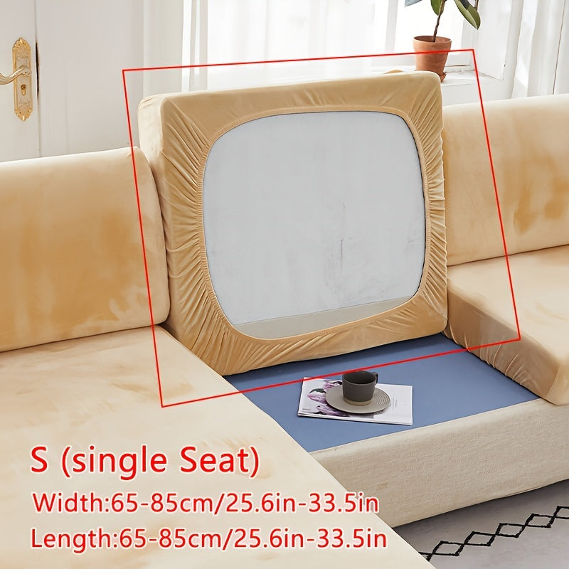 Velvet divan qoplamasi qishki iliqlik va barcha mavsumlar uchun to'liq qoplama ta'minlaydi. Cho'ziluvchan, changdan himoyalangan va elastik mato bilan tozalash oson. Orqa tayanch va yostiq qoplamasi uchun sirpanmas xususiyatlarni o'z ichiga oladi.