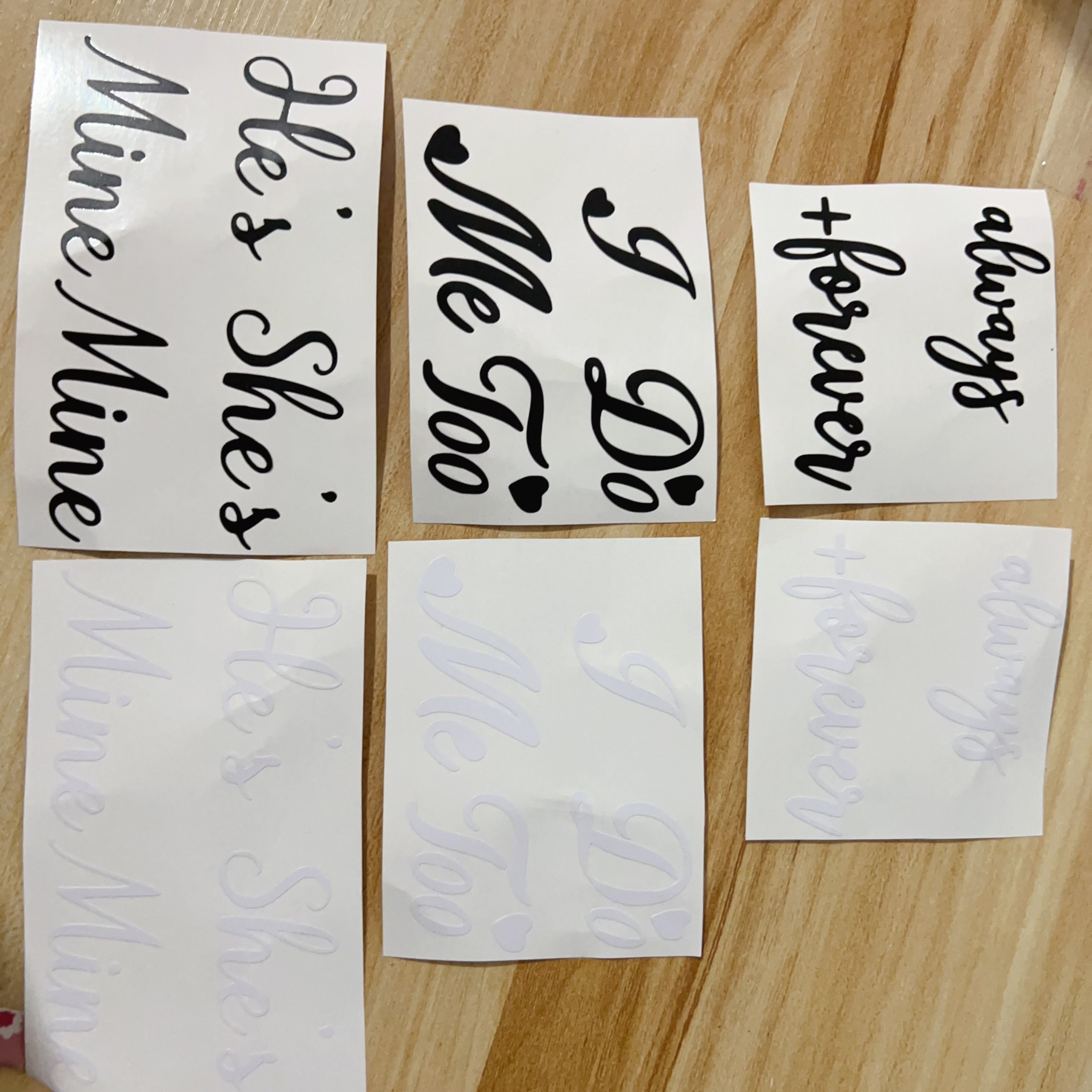 Bride and Groom Wedding Shoe Stickers - Party Decorations, White Vinyl