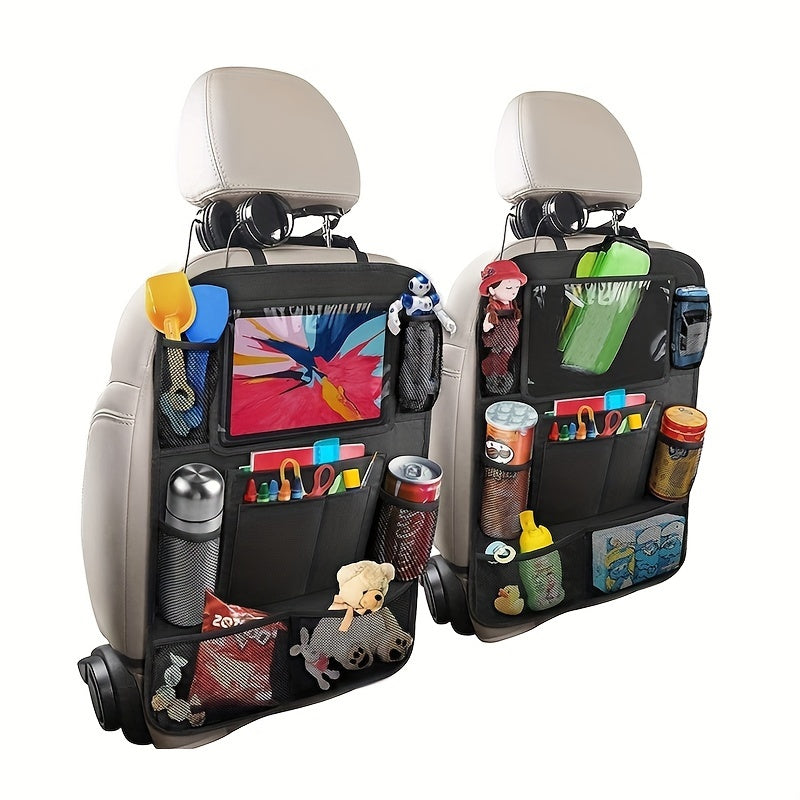 Avtomobil o'rindig'i orqa qismi uchun bolalar o'yinchoqlari, iPad uchun tutqichli saqlash sumkasi