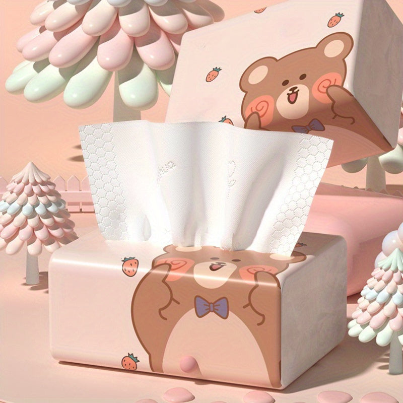 8 Pack Wooden Tissue Paper 280 Sheets 5-Layer for Home Office Party