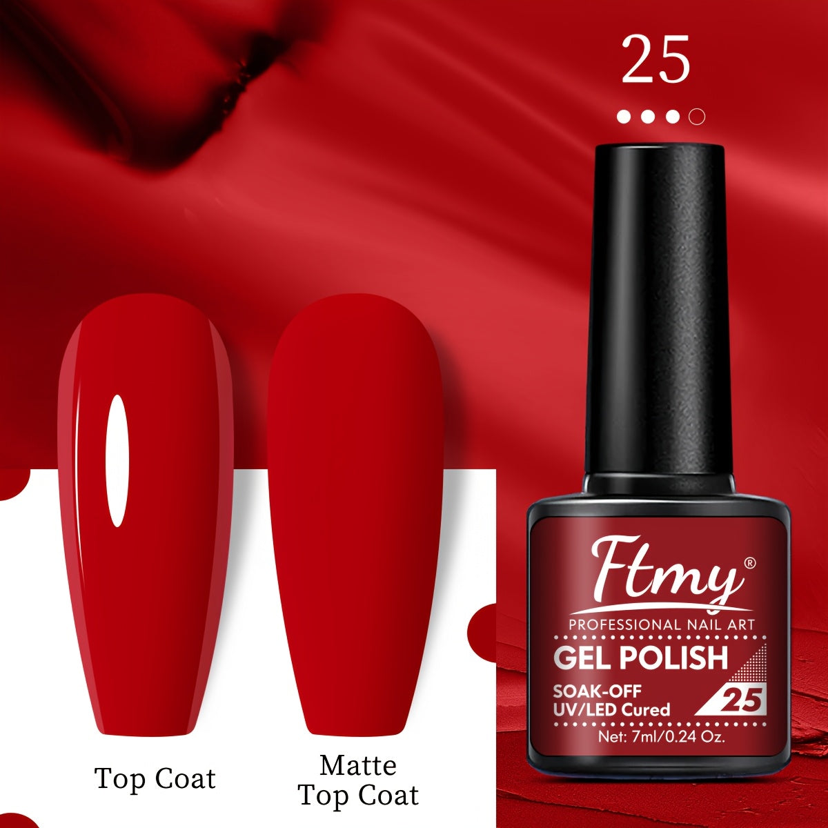 Women Gel Nail Polish Strong Bright Colors Long-Lasting