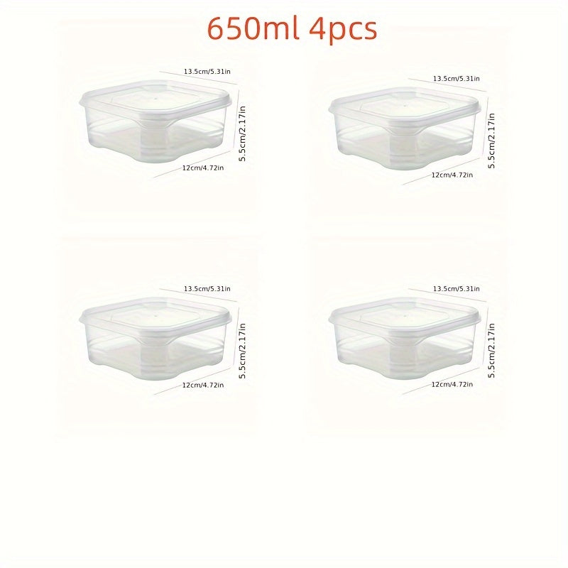 Clear Food Storage Containers Set with Locking Lids for Refrigerator Fruits Vegetables