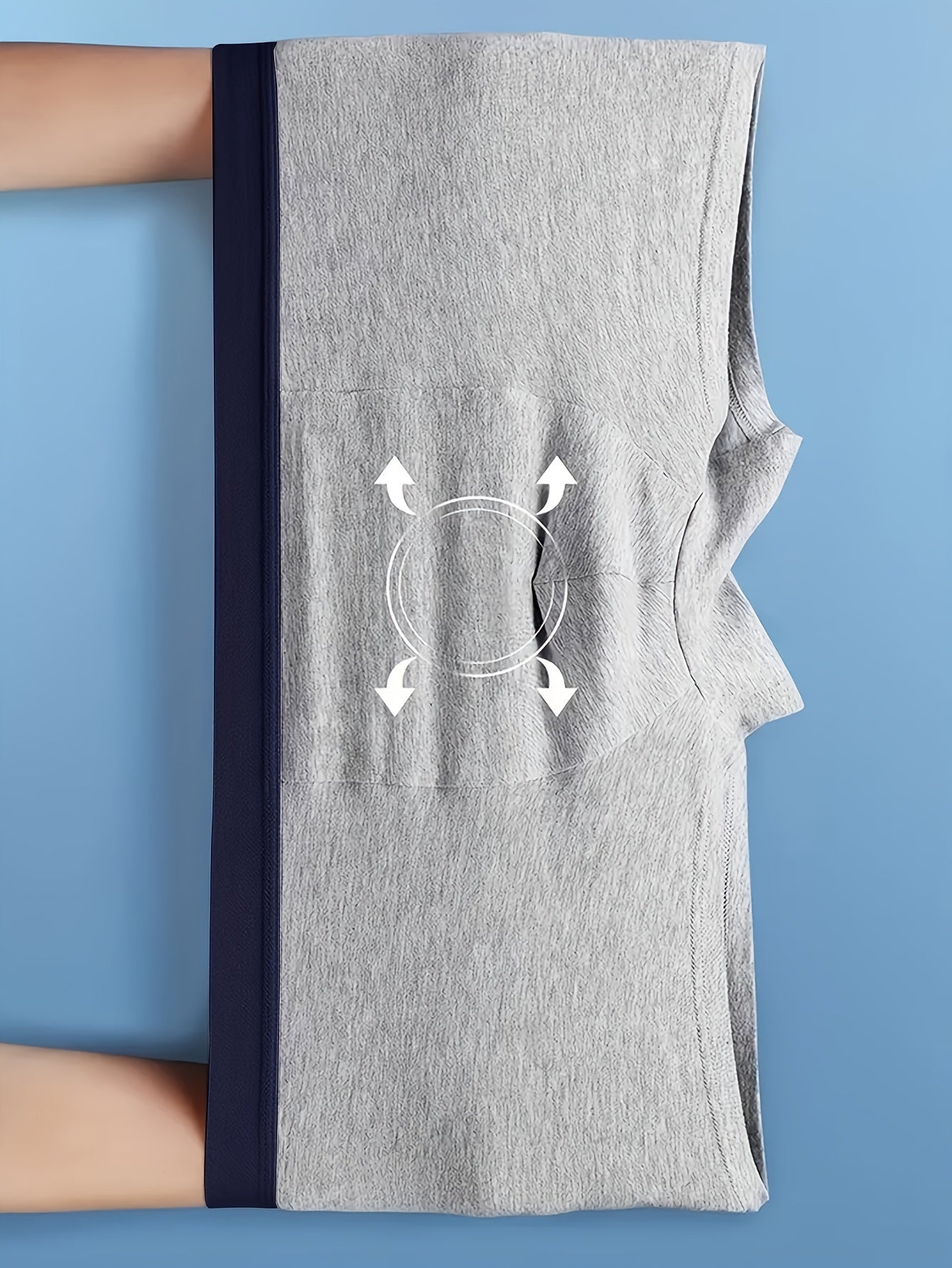 10 Pcs Men's Solid Cotton Boxer Briefs Breathable Comfortable Underwear