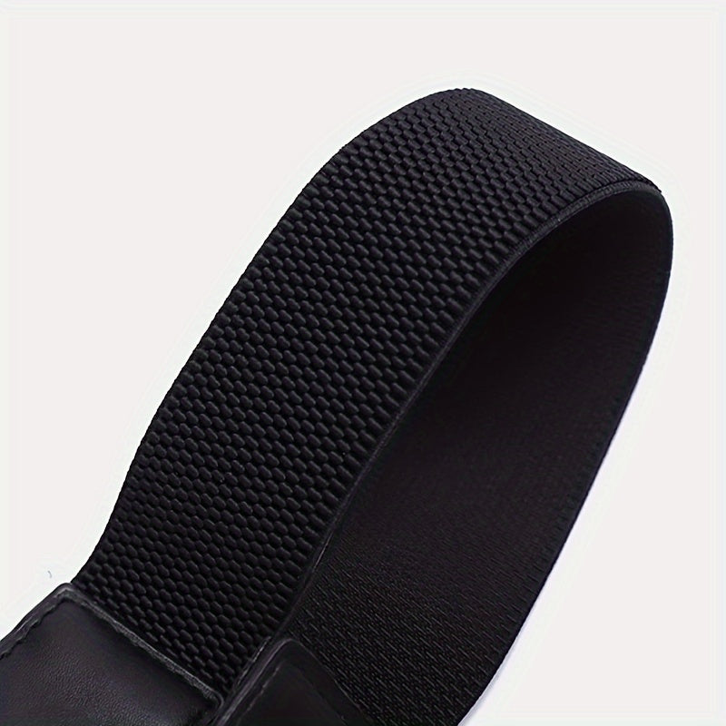 Ayollar uchun qora ikki tomonlama pinli tokchali kamar, zamonaviy kundalik aksessuar