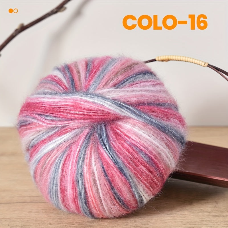 Gradient Wool Yarn 2 Bundles 100g 350m Multicolor Horse Sea for Knitting Scarves Hats