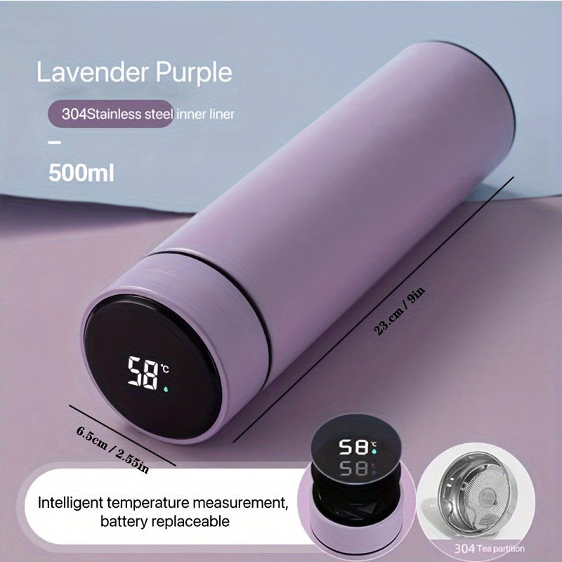 Insulated Stainless Steel Water Bottle with Tea and Water Separation for Men and Women