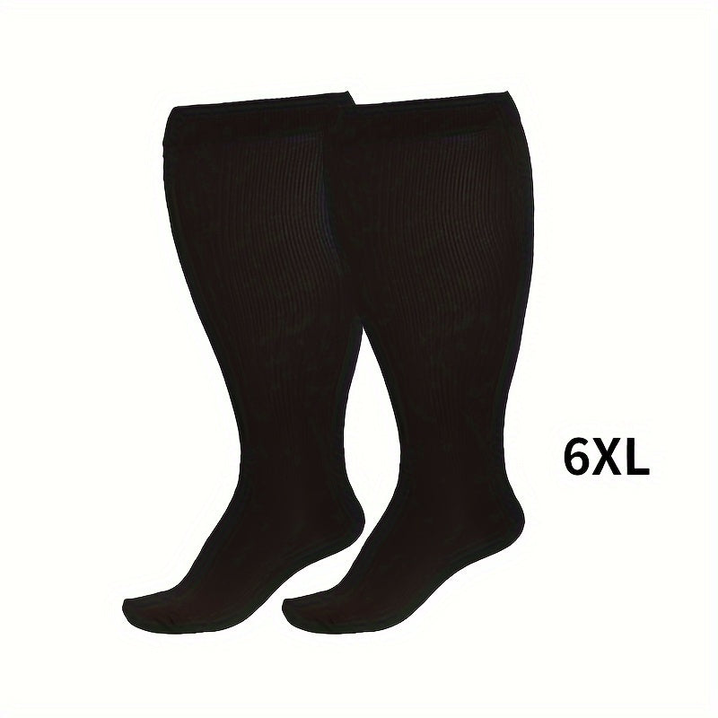 Plus Size Compression Socks for Men and Women Knee Length 20-30 mmHg Breathable Circulation