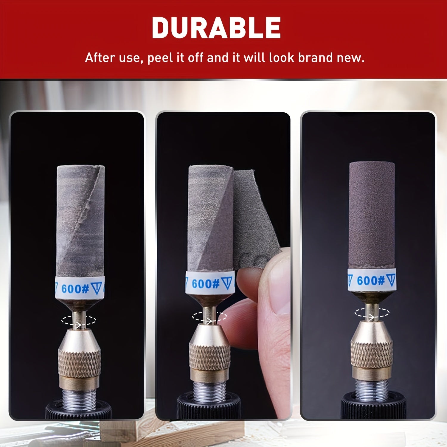 18-Piece Sanding Drums Set with Multi-Grit 1/8 Inch Shank for Metal Rust Removal and Grinding