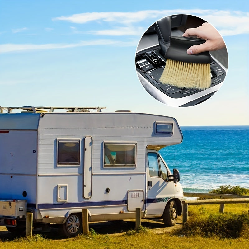 Car Interior Dust Brush Soft Bristles Ergonomic Handle for Air Vents Dashboard