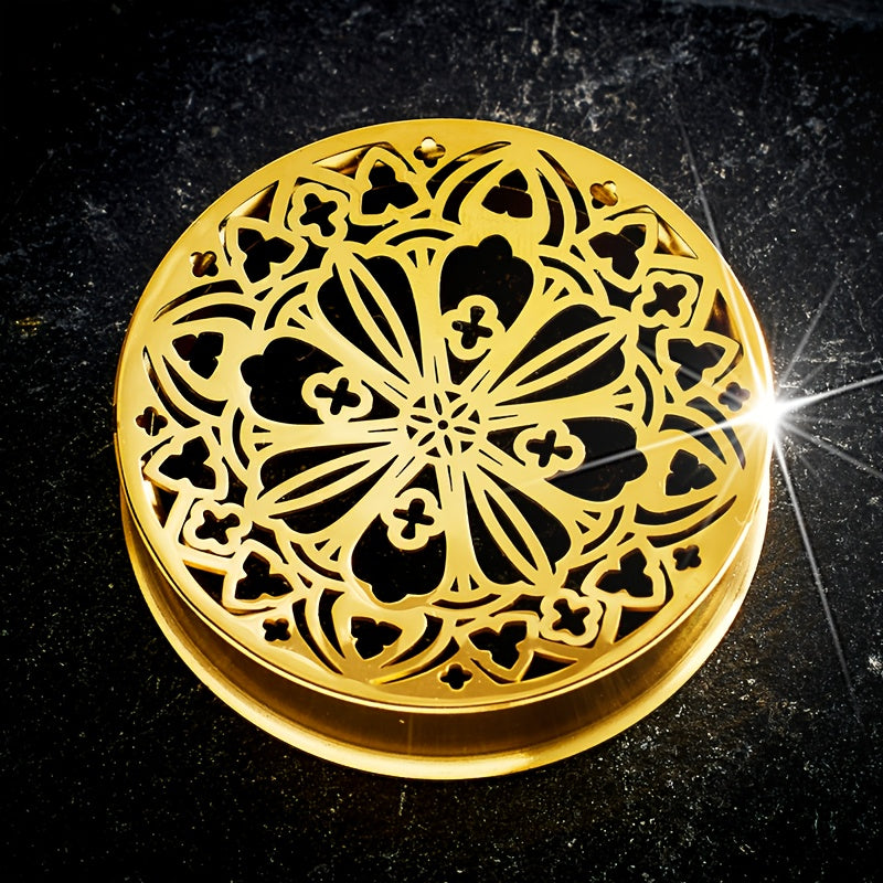 2 ta Hip Hop zanglamas po'latdan yasalgan quloq kengaytmalari to'plami, oltin gullar dizayni bilan - Har kuni kiyish va partiyalar uchun ideal. Kengaytiriluvchi yoki tunel sifatida ishlatilishi mumkin.