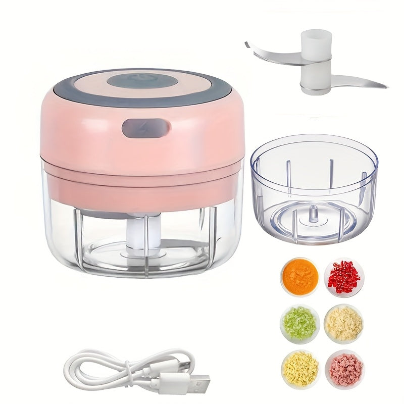 Qayta to'ldiriladigan elektr sarimsoq maydalagich oziq-ovqat protsessori yuqori tezlikdagi blender oshxona anjomlari