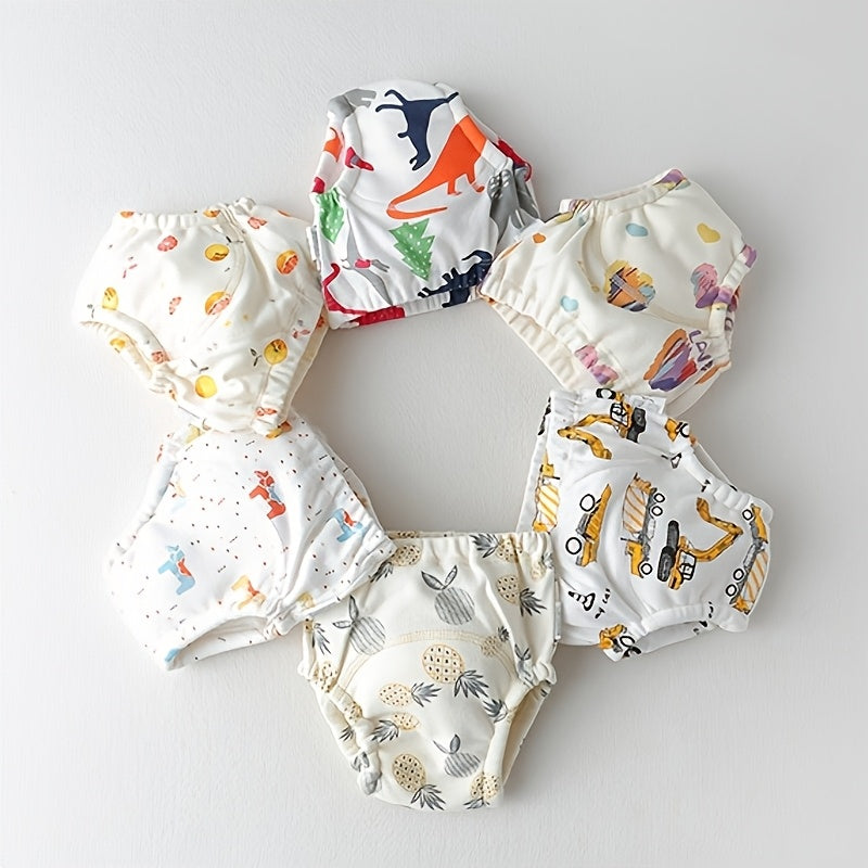 Baby Training Pants Soft Knit Breathable Cloth Diaper Covers Leak-Proof Potty Underwear for Ages 0-3