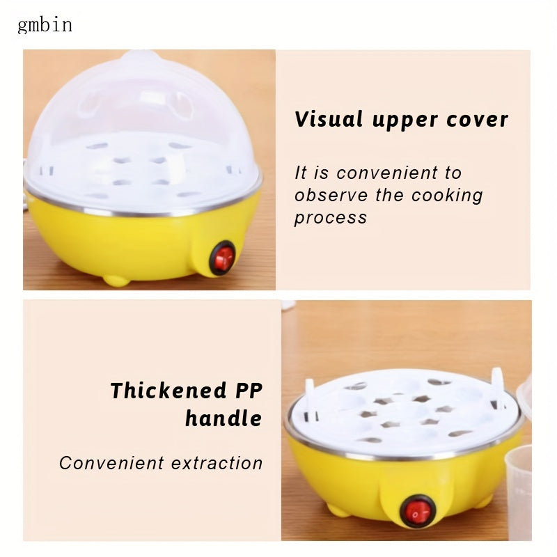 Egg Cooker Automatic Power-Off Steamer for 7 Eggs Multi-Function Single-Layer