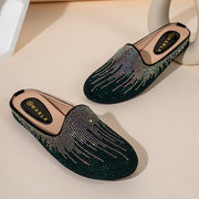 Women's Flat Shoes Diamond Tassel Leather Elegant Comfortable Sole