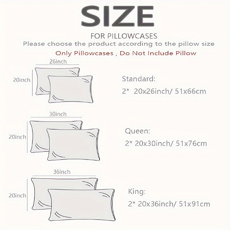 Double-Sided Summer Silk Pillowcase with Viscose Core, Smooth and Silky Feel