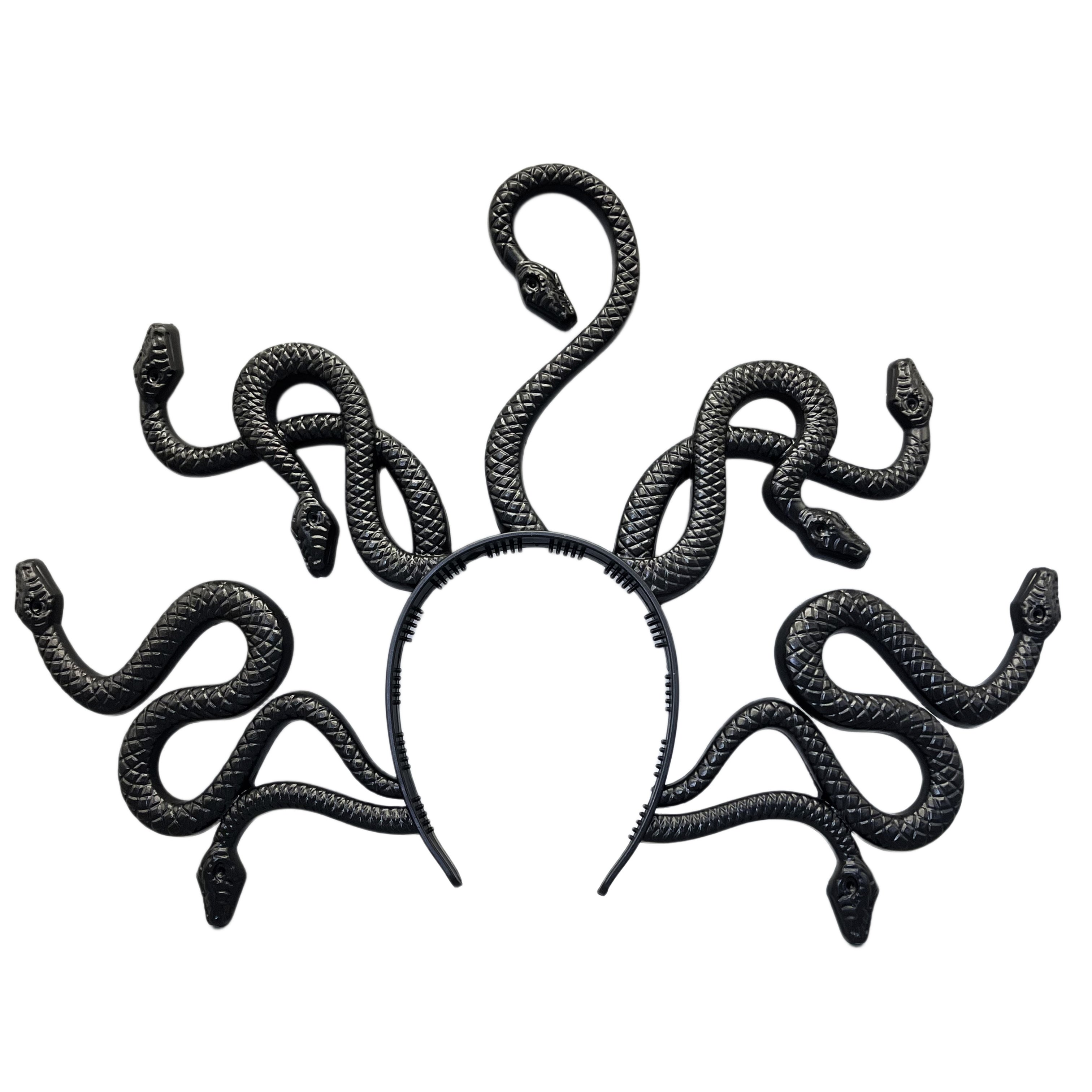 Antique Distressed Medusa Snake Headband Costume Accessory for Halloween Parties