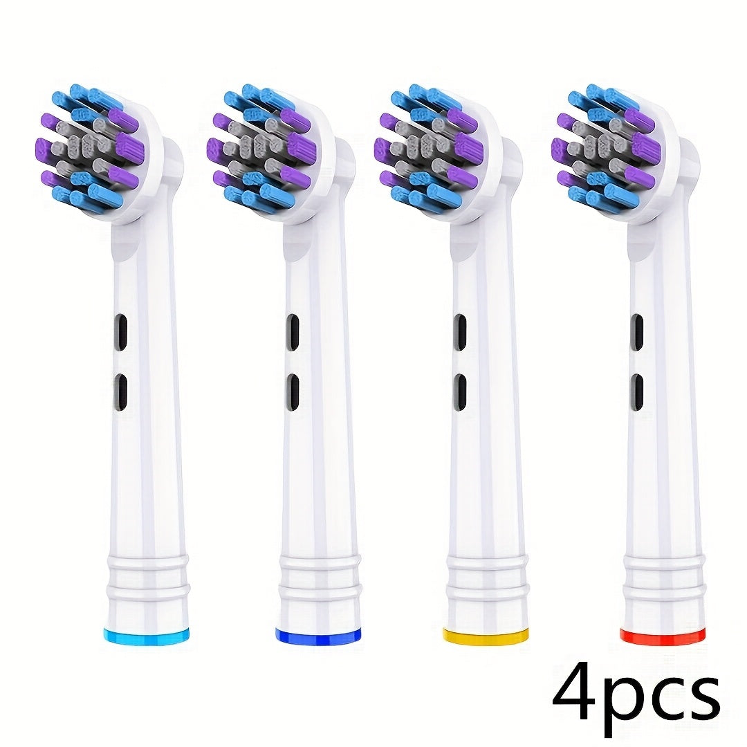 4 Pack Soft Dupont Bristle Toothbrush Replacement Heads for Electric Toothbrushes