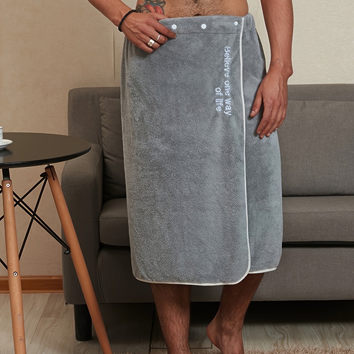 Large Absorbent Bath Skirt with Quick-Drying Material for Home Use