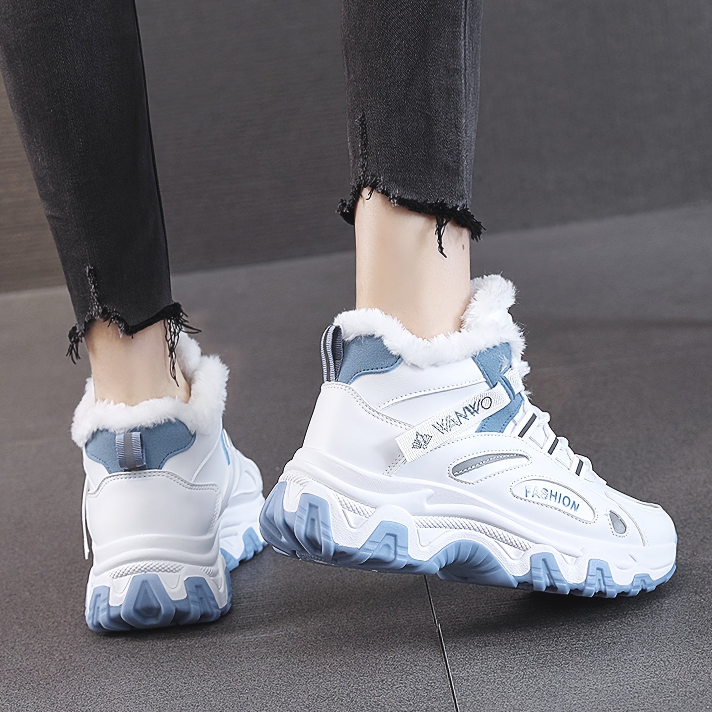 Women Plush Winter Ankle Boots Waterproof Warm Snow Shoes