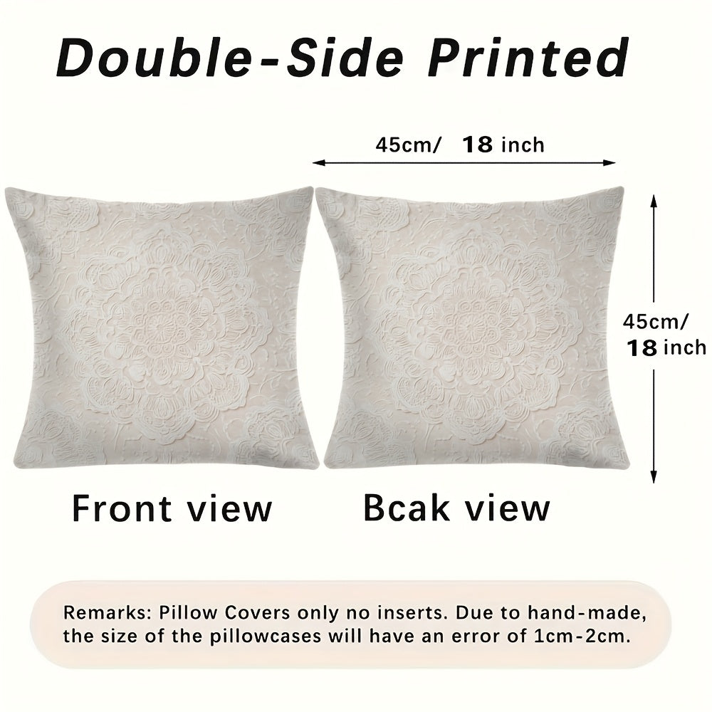 Ikki tomonlama bosilgan yostiq qoplami, qisqa mo'yna polyester, fermachilik dekoratsiyasi, divan yoki tashqarida foydalanish uchun