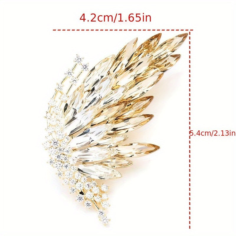 Insect Brooch Stylish Gradient Crystal Butterfly Jewelry Accessory