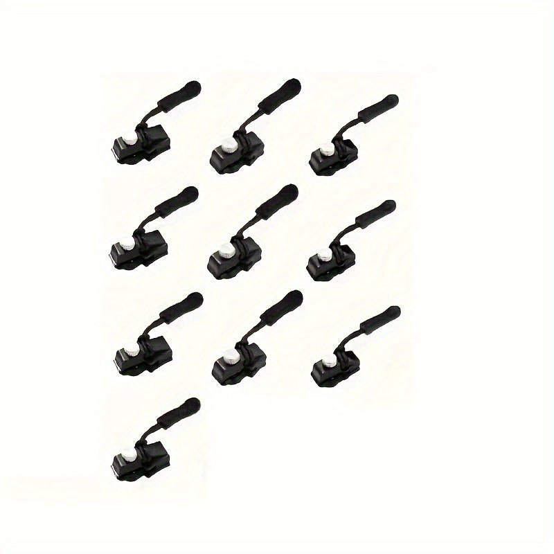 4/10/20 шт. Черный набор для ремонта молний - без инструментов, съемные замены для сумок, пальто, одежды, обуви, ботинок. Легкий DIY ремонт для головок молний.