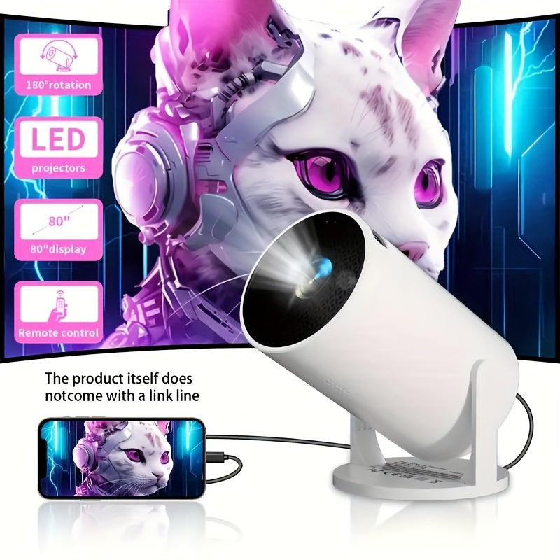 Проектор для домашнего кинотеатра для внутреннего и наружного кемпинга с совместимостью HDMI и USB