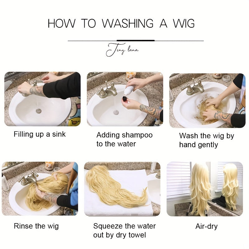 Mujer peluca recta con encaje frontal 33x15cm fibra de alta temperatura aspecto natural ajuste cómodo