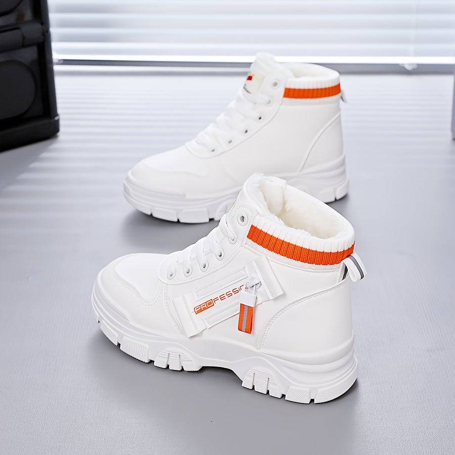 Women's Winter Insulated Snow Boots Faux Cover Platform Traction Waterproof