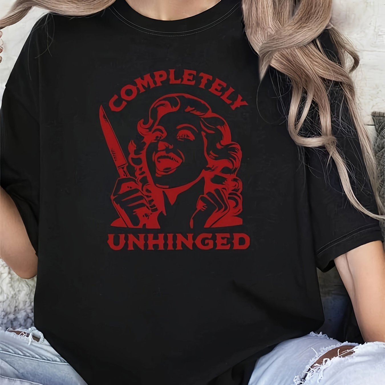 Plus Size Women's Casual T-Shirt Short Sleeve Knit Polyester Autumn Fashion