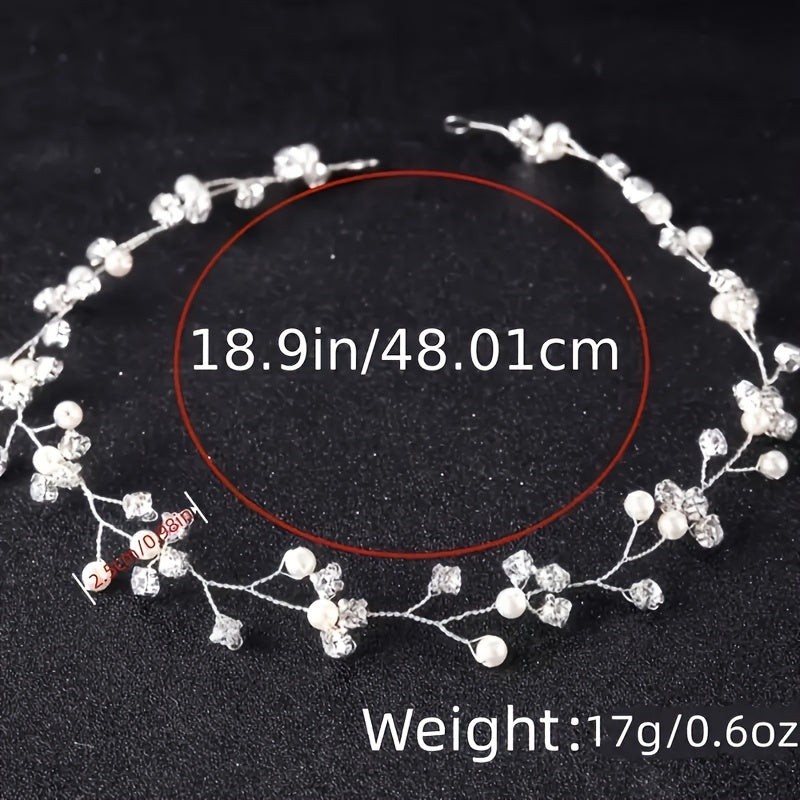 To'y kiyimlarini bezash uchun marjon to'y soch aksessuari