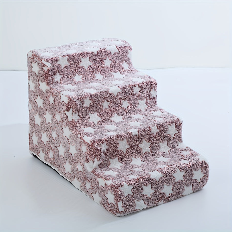 Small Medium Dog Stairs Non-Slip Sponge Removable Cartoon 3 or 4 Steps
