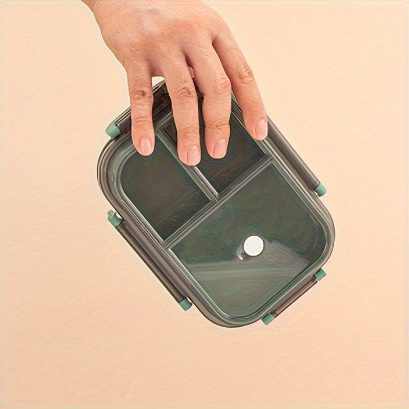 Double Layer Lunch Box with Tableware, Microwave Safe, Spacious, Food-Grade Plastic