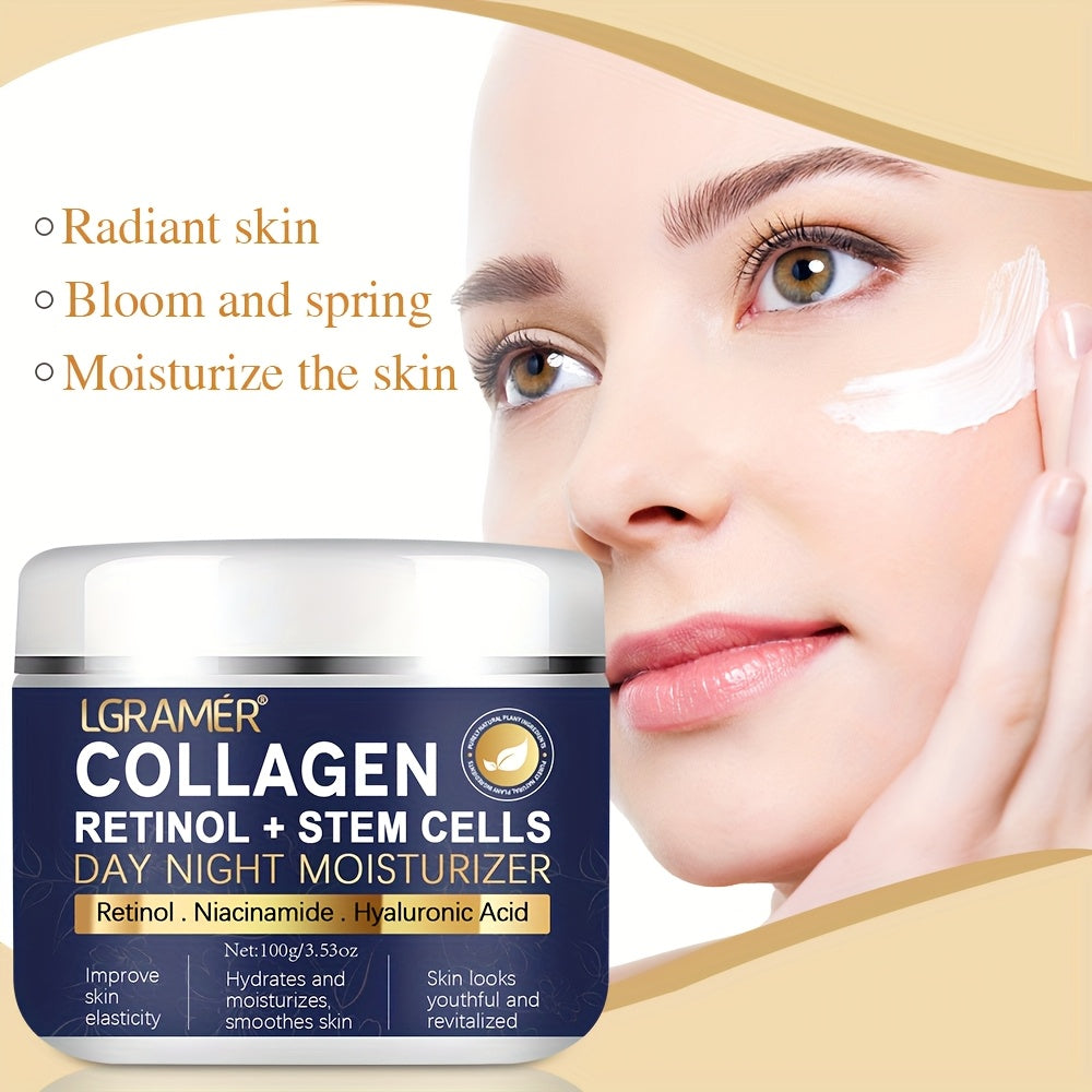 Unisex Collagen Retinol Stem Cells Moisturizer Day Night Cream for All Skin Types 60g