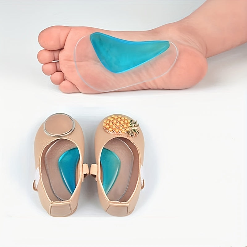 2 Pieces Gel Insoles for Flat Feet Support Silicone Comfort Insole Pads