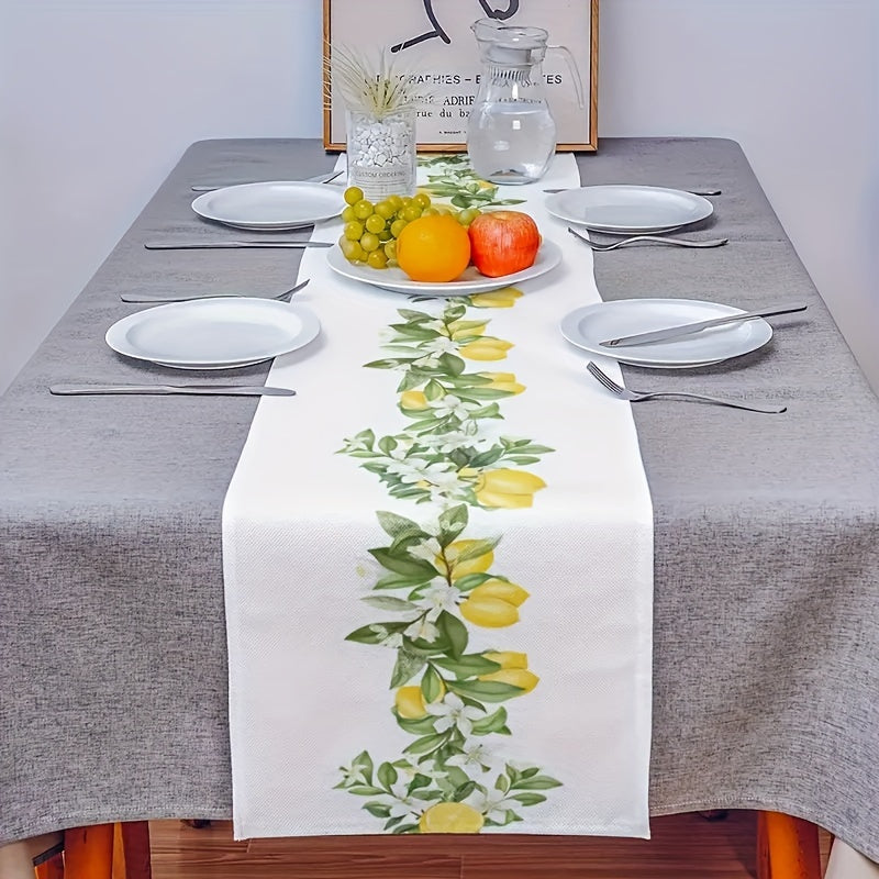 Lemon Pattern Table Runner for Home and Party Decor Spring