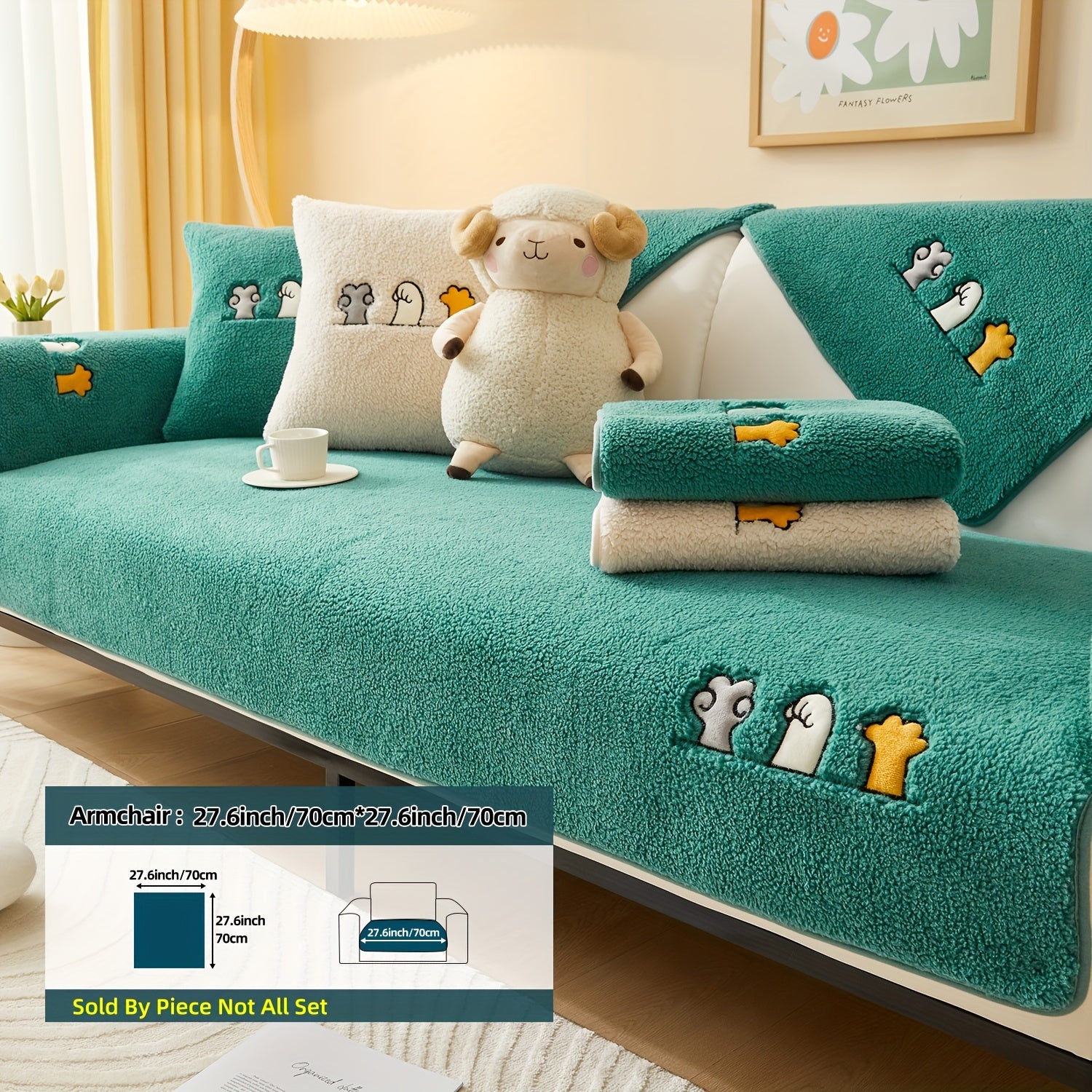 Плюшевый чехол на диван для собак, противоскользящий, защитный чехол для мебели