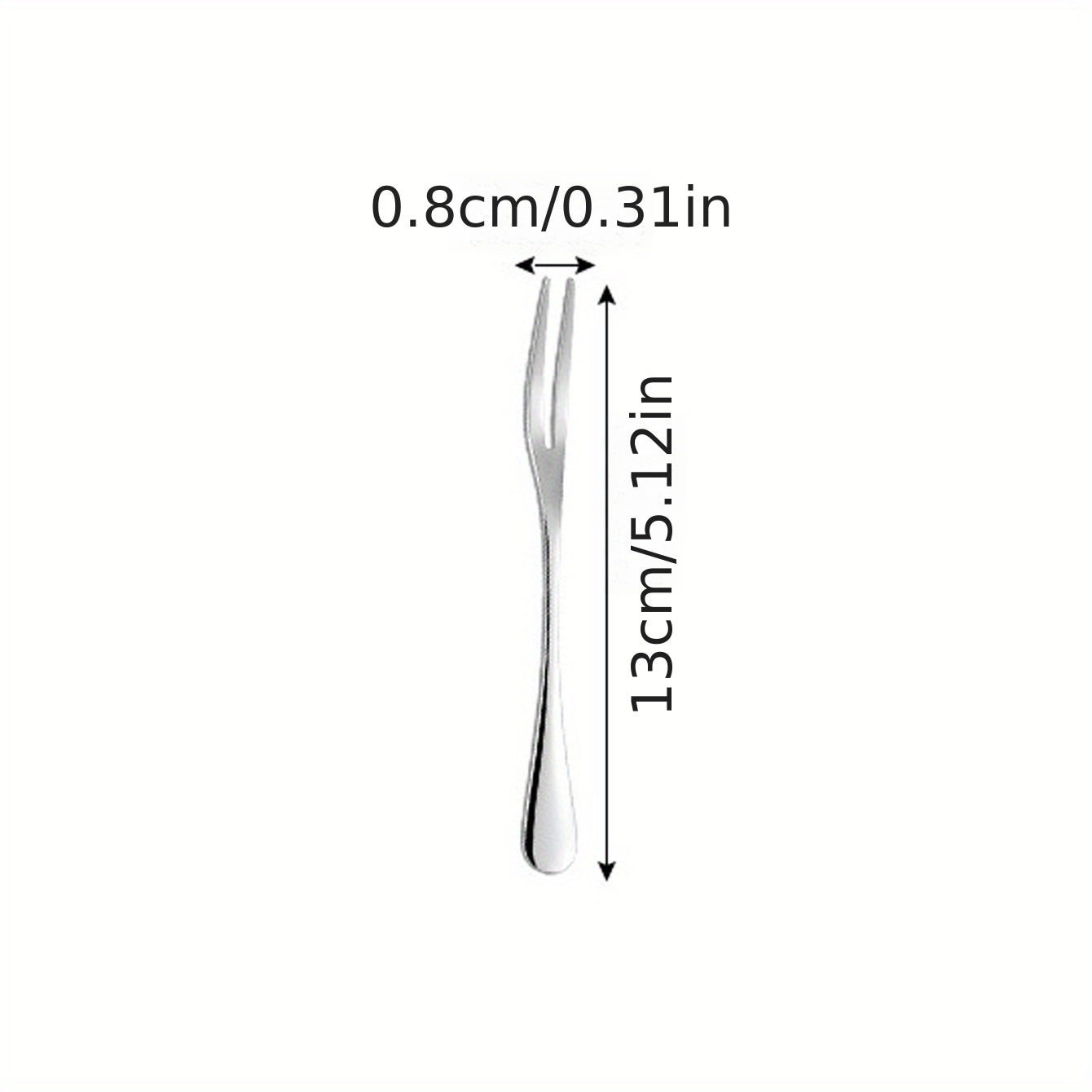 Stainless Steel Fruit Forks Set of 10 for Kitchen Use