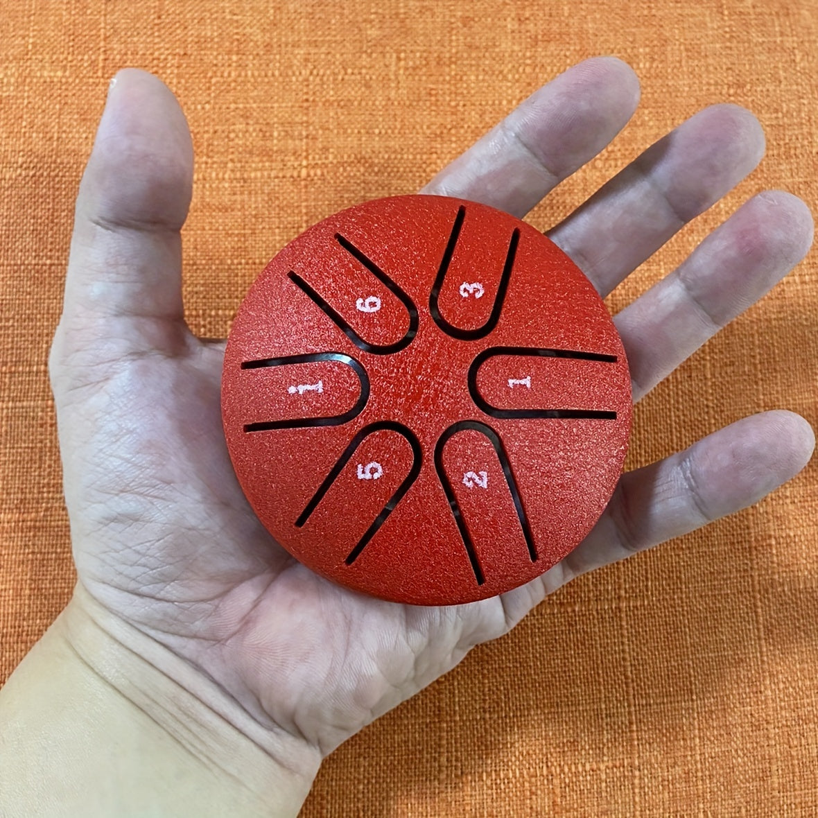 Mini tambor de lengua de acero de 6 notas, instrumento de percusión pequeño para meditación, yoga y relajación